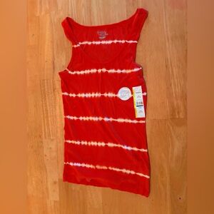 Women's Red Tie-Dye Tank Top